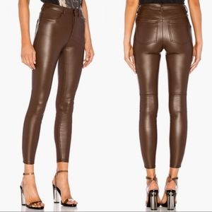 Free people Faux Vegan Leather High Rise pants